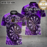 Maxcorners Darts Shirt Skull Dartboard Multioptions Personalized Name, Team Name Unisex 3D Shirt (4 Colors)