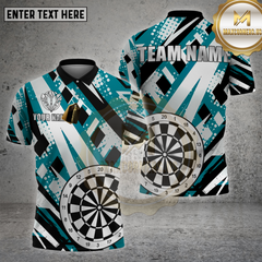 Maxcorners Darts Shirt Black Abstract Dartboard Multioptions Personalized Name, Team Name Unisex 3D Shirt (4 Colors)