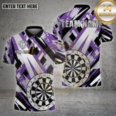 Maxcorners Darts Shirt Black Abstract Dartboard Multioptions Personalized Name, Team Name Unisex 3D Shirt (4 Colors)