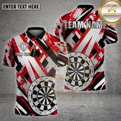 Maxcorners Darts Shirt Black Abstract Dartboard Multioptions Personalized Name, Team Name Unisex 3D Shirt (4 Colors)