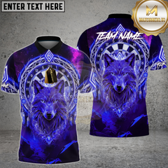 Maxcorners Dart Shirt Native Wolf Mystic Dartboard Multioptions Personalized Name, Team Name Unisex 3D Shirt (4 Colors)