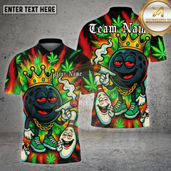 Maxcorners Bowling Shirt King Smoking Ball Multioptions Personalized Name, Team Name Unisex 3D Shirt (4 Colors)