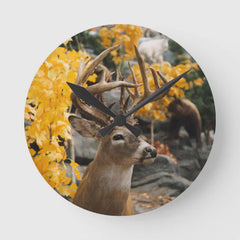 Maxcorners Trophy Deer Round Clock TU3012