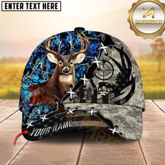 Maxcorners Deer Hunting American Flag Tactical Personalized Name Cap (6 Colors)