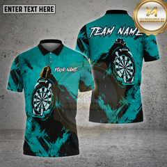 Maxcorners Darts Shirt Bear Claw Scratch Dartboard Multioptions Personalized Name, Team Name Unisex 3D Shirt (4 Colors)