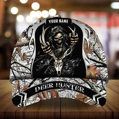 Maxcorners Epic Skull Deer Hunting 3D Multicolor Personalized Cap