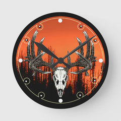 Maxcorners Whitetail de skull 6 round clock TU3012