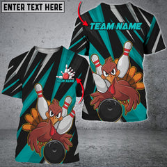 Maxcorners Angry Bowling Personalized Name, Team Name Unisex 3D Shirt For Sandra