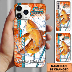 Maxcorners Red Fish Fishing Phone Case Lure Strike Action Sport Style Personalized Name 3D Phone Case
