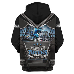 Maxcorners Blue & Black Trucker 3D Shirt