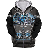 Maxcorners Blue & Black Trucker 3D Shirt