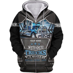 Maxcorners Blue & Black Trucker 3D Shirt