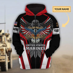 Maxcorners Custom Name Premium Unique Veteran All Over Printed Shirt