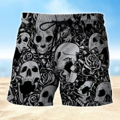 Maxcorners BlackSkull Lover Mens Board Shorts