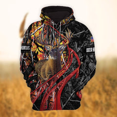 Maxcorners Personalized Name Hunting Hoodie & Zip Hoodie 3D Multicolor