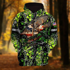 Maxcorners Personalized Name Premium Hunting Hoodie 3D