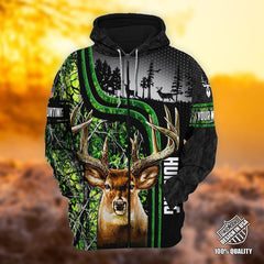 Maxcorners Personalized Name The Special Deer Hunting 3D Hoodie & Zip Hoodie