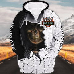 Maxcorners Custom Name Skull And Motorcycles Limited Edition Shirt 3D