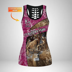 Maxcorners Custom Name Country Girl Shirts Pink Camo Shirts Gift For Country Girls Dear 3D Full Print Hoodie Tshirt SO