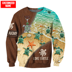 Maxcorners Customized Name Love Turtle Shirts