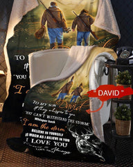 Maxcorners Custom Name The Storm Dad To Son Deer Blanket
