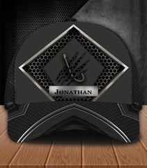 Maxcorners Personalized Black Fishing Cap