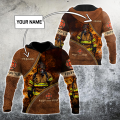 Maxcorners Customize Name Firefighter Hoodie