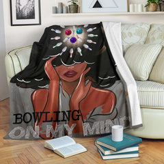 Maxcorners Bowling Black Queen On My Mind Blanket