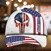 Maxcorners Custom Name American Skull 3D - Cap