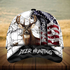 Maxcorners Unique Loralle US Deer Hunting Personalized Hats 3D