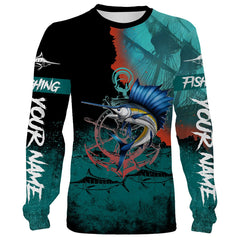 Maxcorners Sailfish Fishing Customize Name All Over Print Shirts