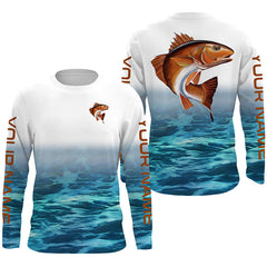 Maxcorners Personalized Redfish Fishing Jerseys, Redfish Puppy Tournament Fishing 3D Shirts