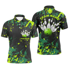 Max Corner Black And Green Camo Bowling Jerseys Custom Name And Team Shirt