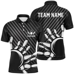Max Corner Cross Black Line Personalized Bowling Jersey With Name And Team Name Bowling Shirt