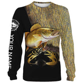 Maxcorners Walleye Fishing Customize Name 3D Shirts