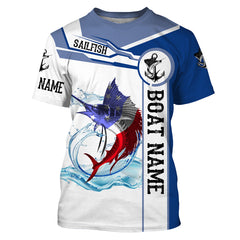 Maxcorners Sailfish Fishing American Flag Custom Name And Boat Name