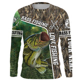 Maxcorners Personalized Bass Fishing Shirts Love Fishing Camo 3D