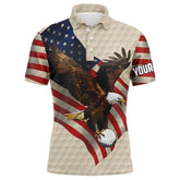 Max Corner Vintage American flag Eagle Mens golf polo shirts custom mens patriotic polo shirts best men golf wear