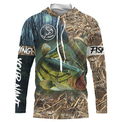 Maxcorners Customize Name Bass Fishing 3D Shirt