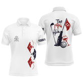 Max Corner Funny Mens golf polo shirt custom vintage golf and wine the 19th hole golf clubs team polo shirts
