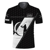 Max Corner Black & white golf polo shirts Life is full of important choices custom name men long sleeve golf tops