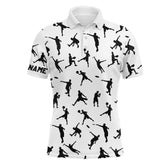 Max Corner White Mens disc golf polo shirt custom disc golf jerseys