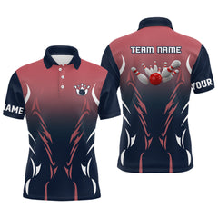 Max Corner Navy and red retro Bowling Jerseys Custom Name And Team Shirt