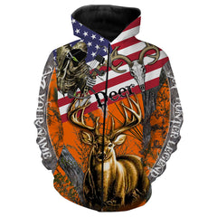 Max Corner Deer Hunting American Flag Custom name All over print shirts Gift For Hunter