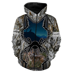 Maxcorners Coyote Hunting Camo Custom Name 3D Shirts