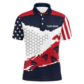Max Corner Personalized American Flag Mens Golf Polo Shirts Golf Flame 3D All Over Print Polo Shirt For Men