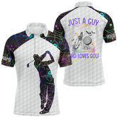 Max Corner Mens Halloween Golf Shirts, Multicolor Spider Web Golf Shirts For Men, Best Halloween Golf Gifts