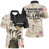Max Corner Mens American Flag Custom Name Golf Shirt Golf Bag Vintage Polo Golf Shirts For Men Dry Fit