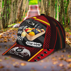 Maxcorners Billiard Lover Personalized Name 3D Over Printed Cap