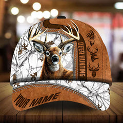 Maxcorners Premium Florapunk Black Camo Deer Hunting Personalized Hats 3D